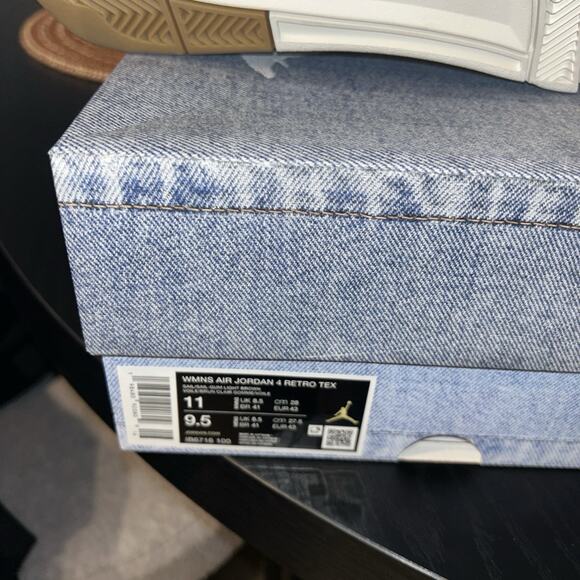 Nike Air Jordan 4 Retro Denim shoes Sail Gum Women’s 11/men 9.5 - Picture 9 of 9